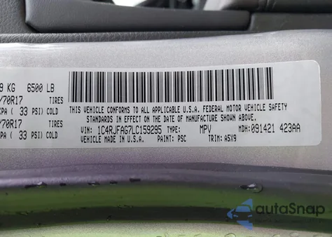 2020 Jeep Grand Cherokee Laredo E 4X4 from USA, damaged, VIN 1C4RJFAG7LC159295